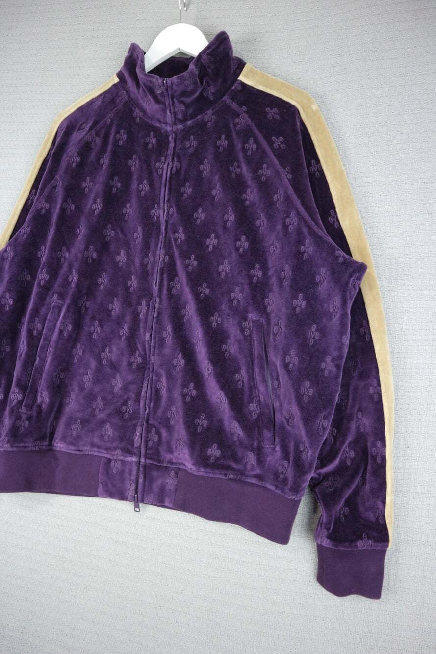 OVO Monogram Velour Track Jacket in Purple SS22 Mens Large - Picture 4 of 8